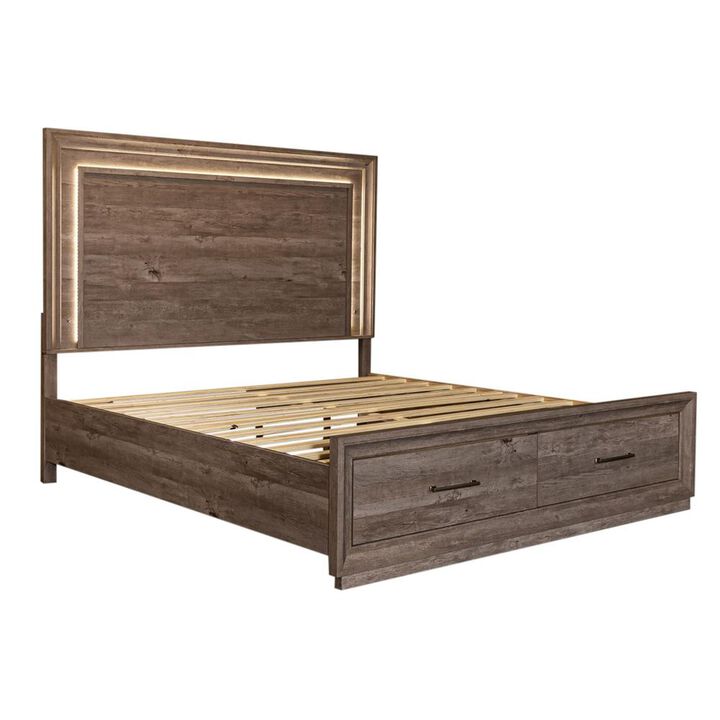 Liberty Furniture Horizons King Storage Bed in Graystone