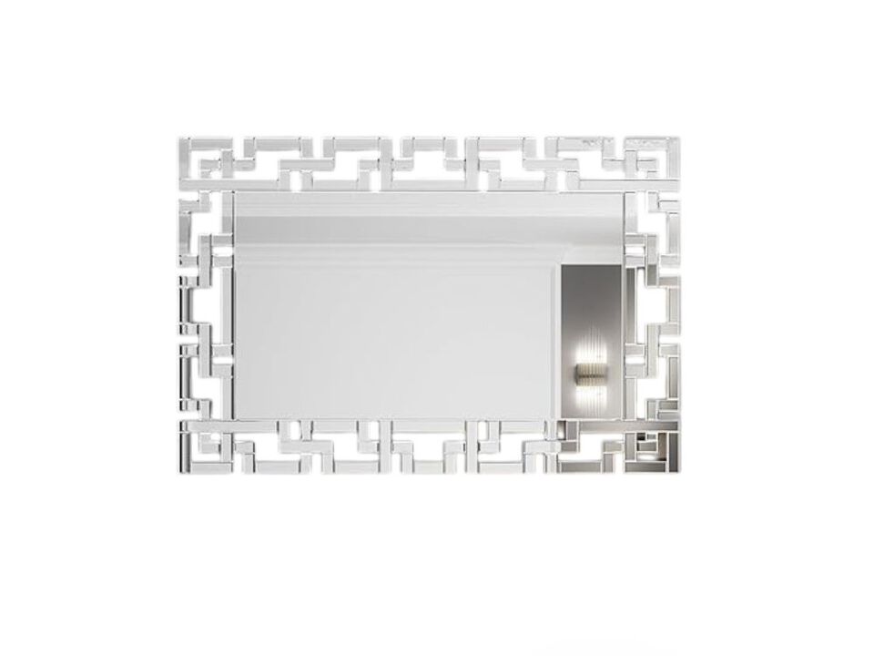 40x28" Venetian Mirror – Frameless Beveled Wall Art Decor