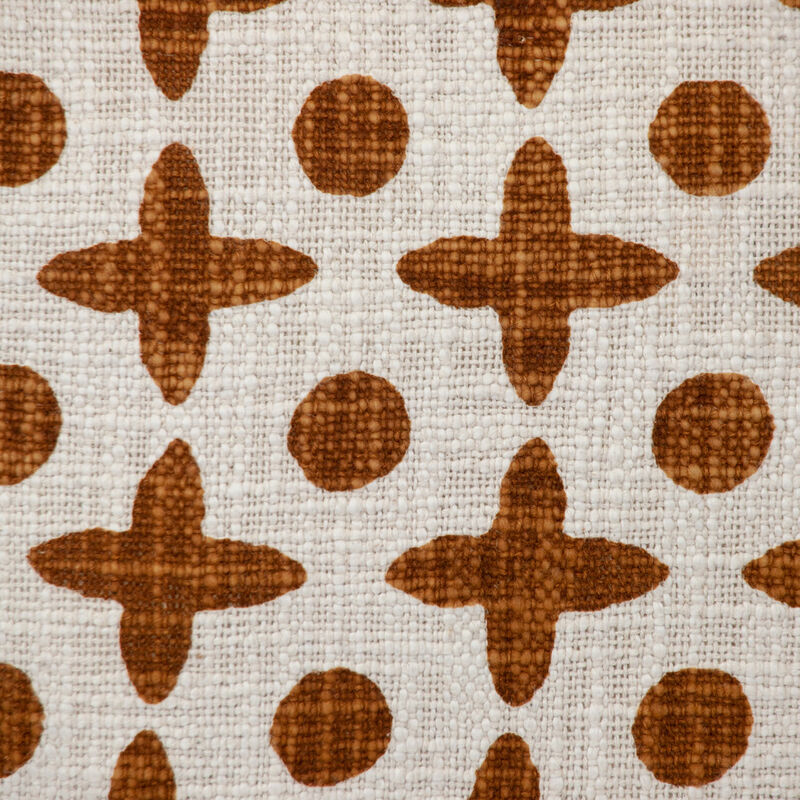 HomeRoots 18" Beige and Brown Geometric Cotton Throw Pillow image number 2
