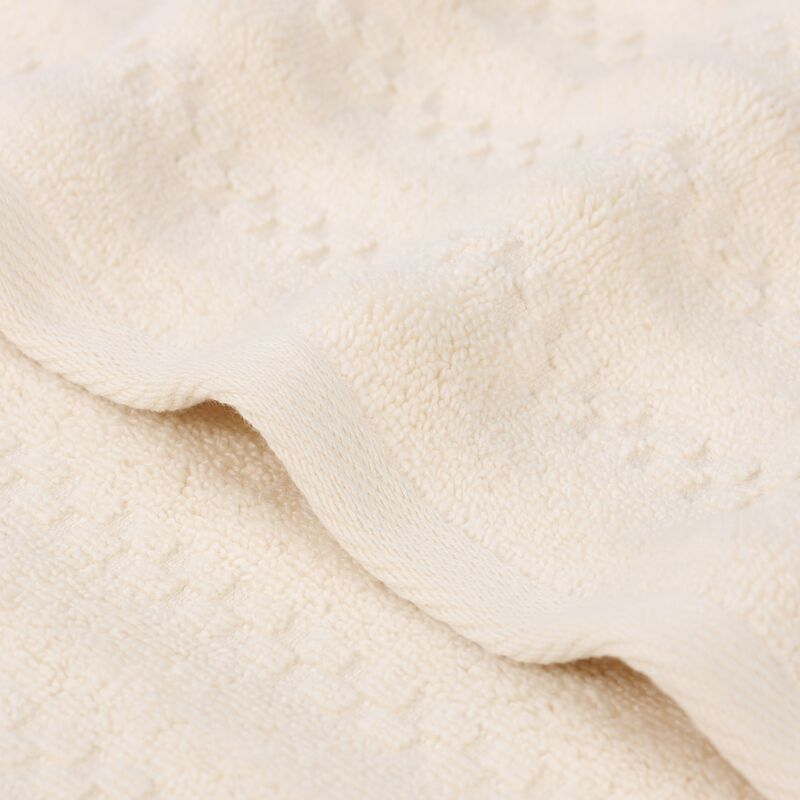 Zero Twist Cotton Waffle Stripe Towel Set Plush Absorbent Towels image number 2