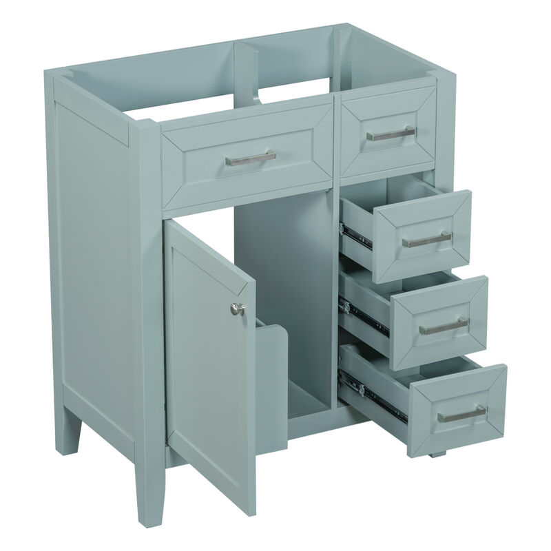 30" Freestanding Bathroom Vanity Base Without Sink image number 4
