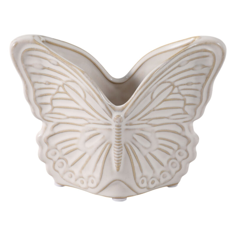 5" Butterfly Pencil Cup, Ivory image number 0