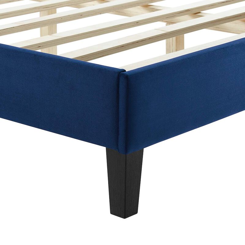 Sofia Channel Tufted Performance Velvet Full Platform Bed image number 5