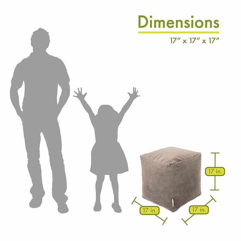 Majestic Home Goods Cube Pouf Villa Pearl