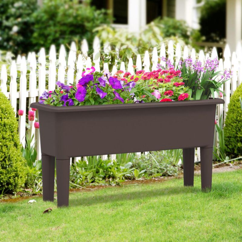 Hivvago 2 PCS Raised Garden Beds Self-Watering Planter Box with Detachable Legs and Drainage Hole