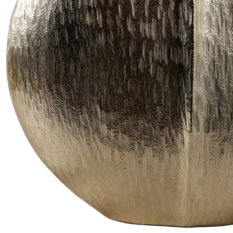 11x10" Modern Round Metal Vase image number 4