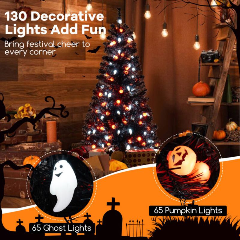 4.5ft Christmas Tree with Spooky Lights and Music image number 4