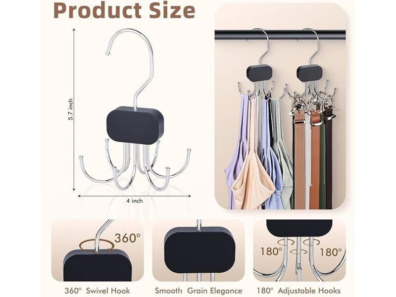 3-Pack Tank Top Hangers  Upgraded Bra Hanger for Closet Organizer & Storage image number 2