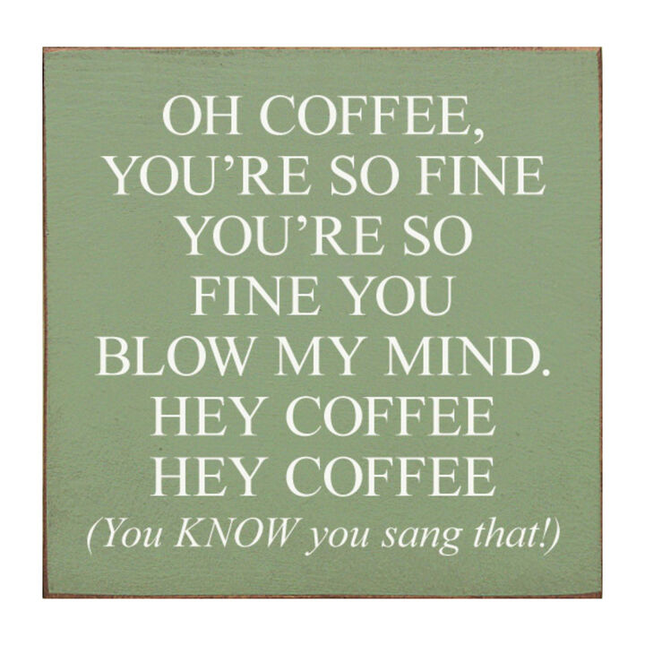 Funny Coffee Quote Wood Sign Wall Decor for Kitchen Coffee Bar