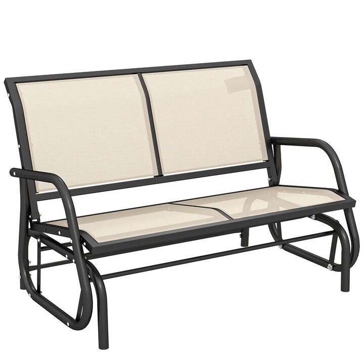 Hivvago 2-Person Outdoor Glider Bench for Patio and Backyard