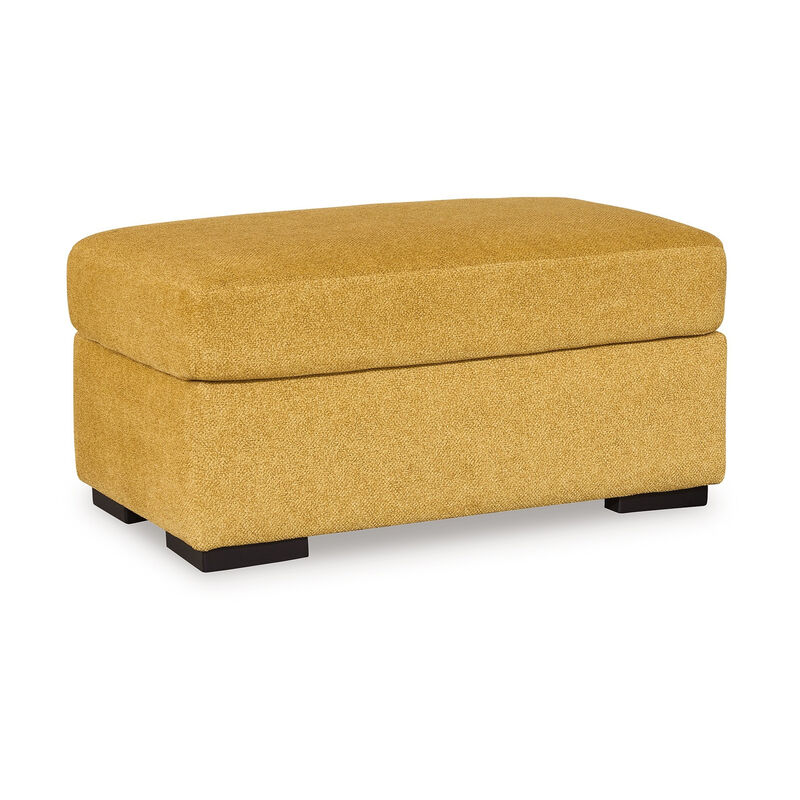 Viena Rectangular Accent Ottoman, Soft Yellow Faux Velvet 24x39 Inch - Benzara