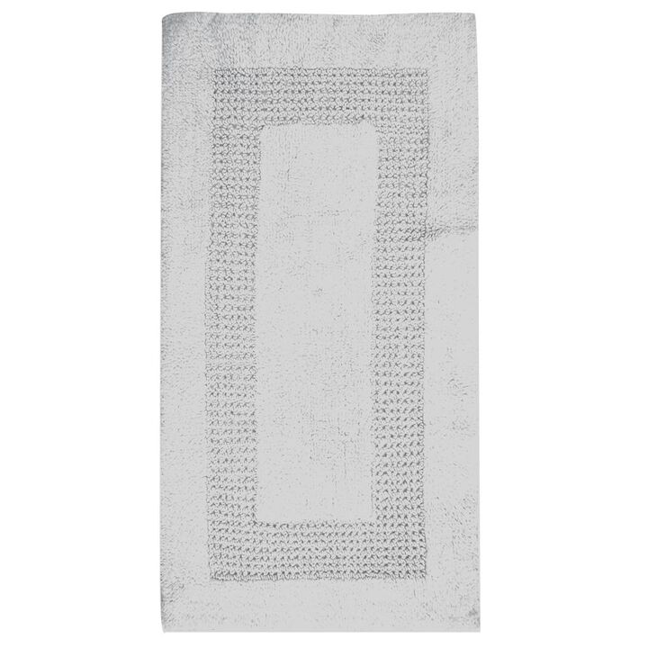 Perthshire Platinum Collection Cotton Comfortable Extremely Absorbent Bath Rug 24" X 40" White