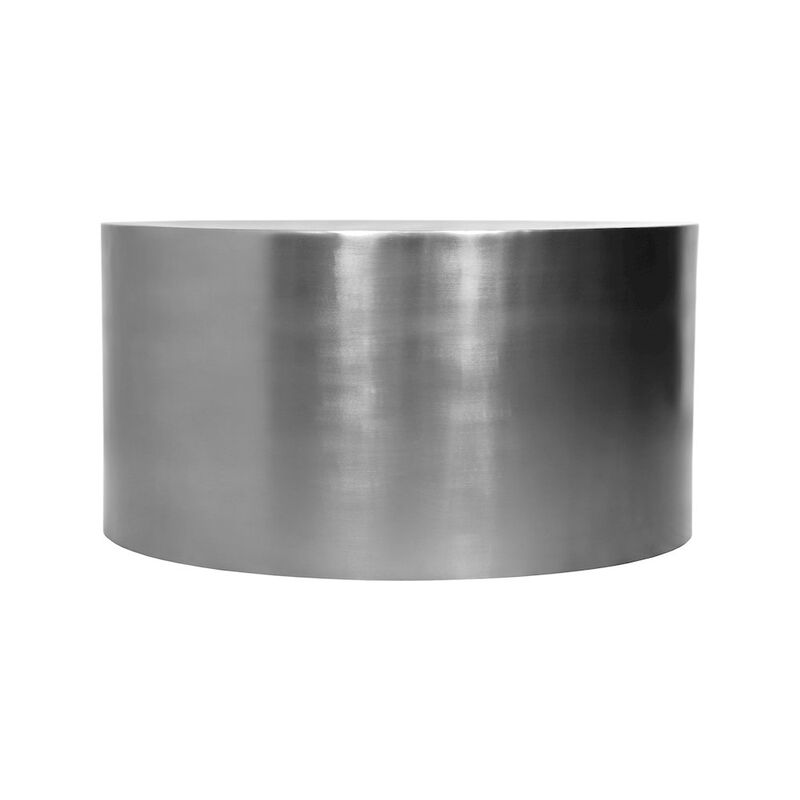 Meridian Furniture Cylinder Brushed Chrome Coffee Table