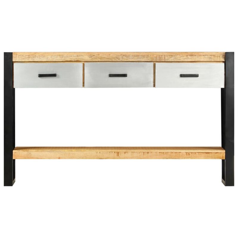 vidaXL Console Table 51.1"x11.8"x29.9" Solid Mango Wood image number 2