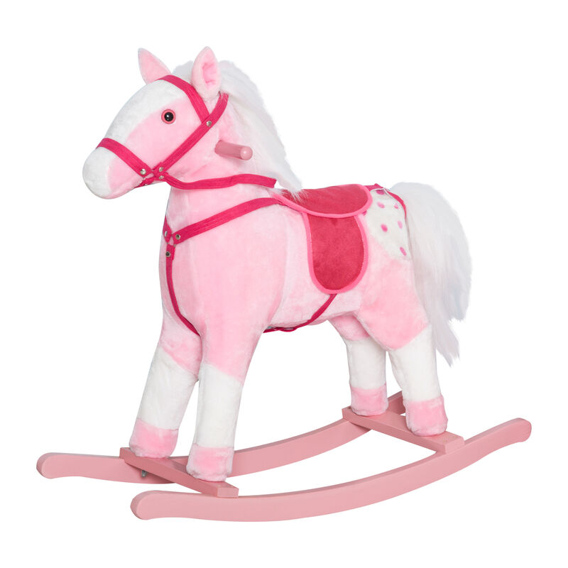 BreeBe Kids Plush Rocking Horse with Realistic Sounds image number 0