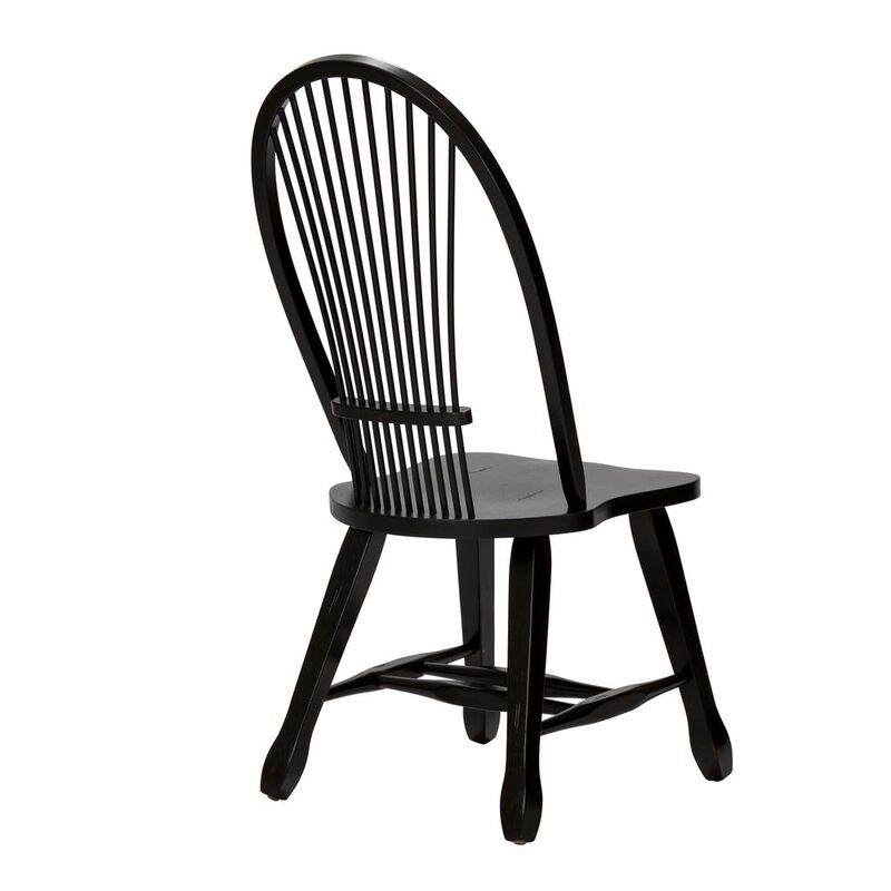 Liberty Furniture Treasures Sheaf Back Side Chair - Black-Set of 2 in Rustic Oak image number 8