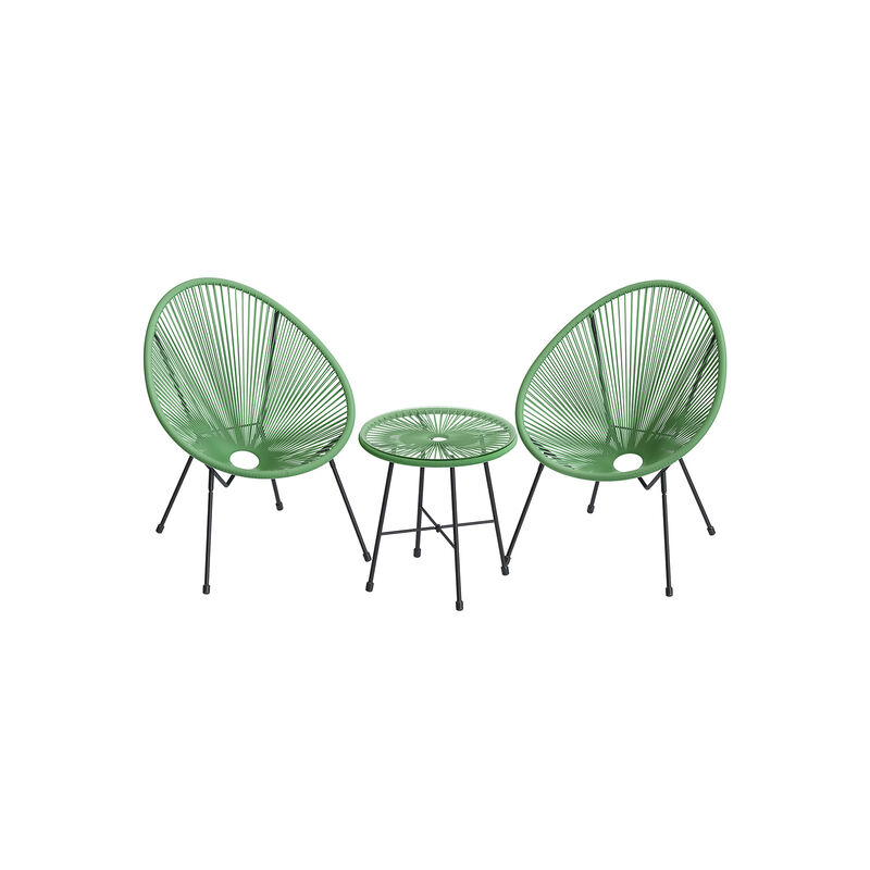 3-Piece Outdoor Seating Set with Acapulco Chairs for Patio or Garden Relaxation image number 0