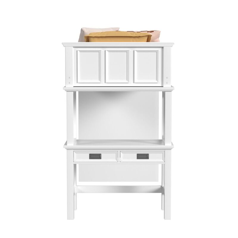 Hampton Twin Loft Bed with Stairs & Desk with Speaker image number 1