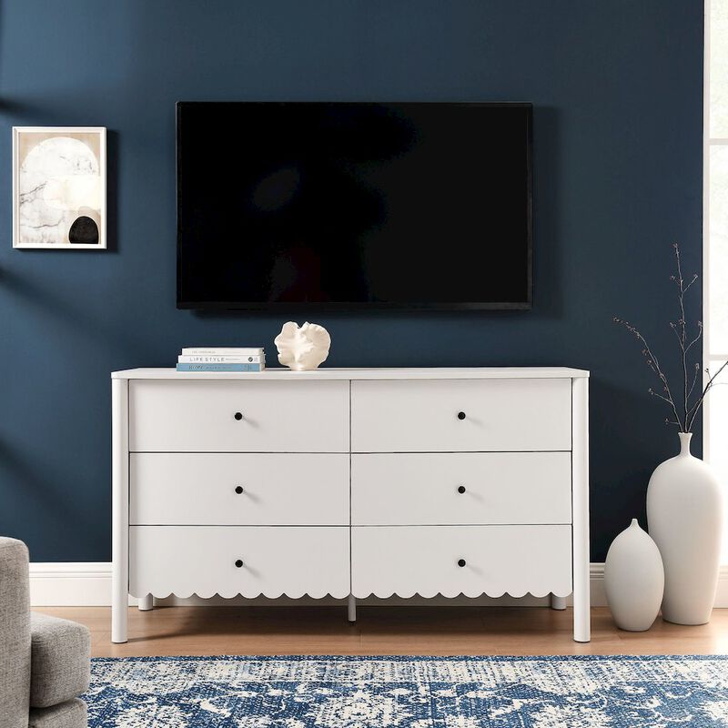Emmeline Scalloped 6-Drawer Dresser image number 8