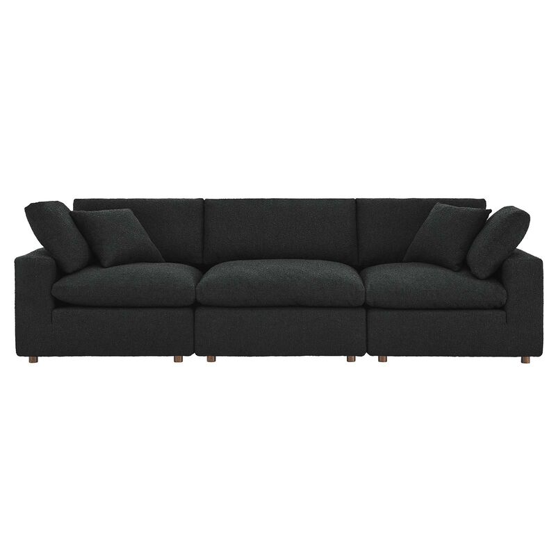 Commix Down Filled Overstuffed Boucle Fabric 3-Seater Sofa image number 0