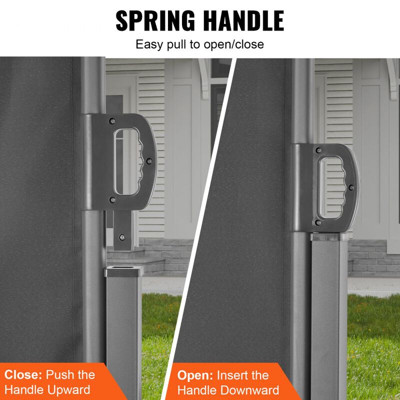 Retractable Patio Privacy Screen with UV Protection and 180g Waterproof Polyester