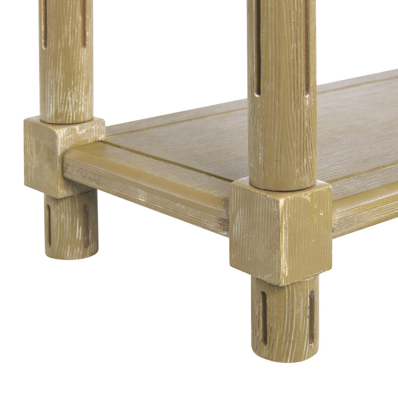 Set of 2 Wood Rectangular End Tables with Shelf, Compact Side Tables for Any Room