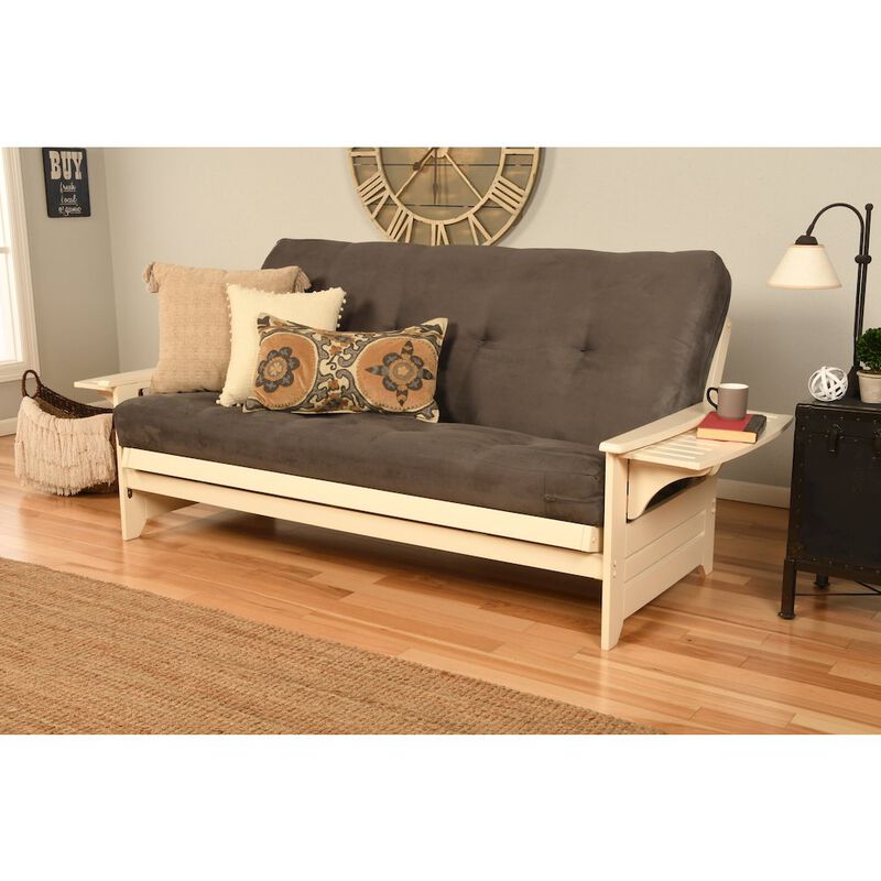 Phoenix Frame-Antique White Finish-Suede Gray Mattress image number 2