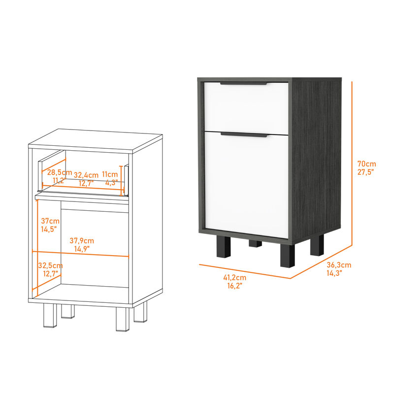 Streamdale Kaia Z Nightstand, Smokey Oak White image number 6