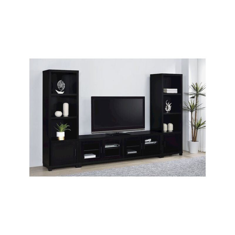 Coaster Co. of America Jupiter 4-door Engineered Wood 79-inch TV Stand Black