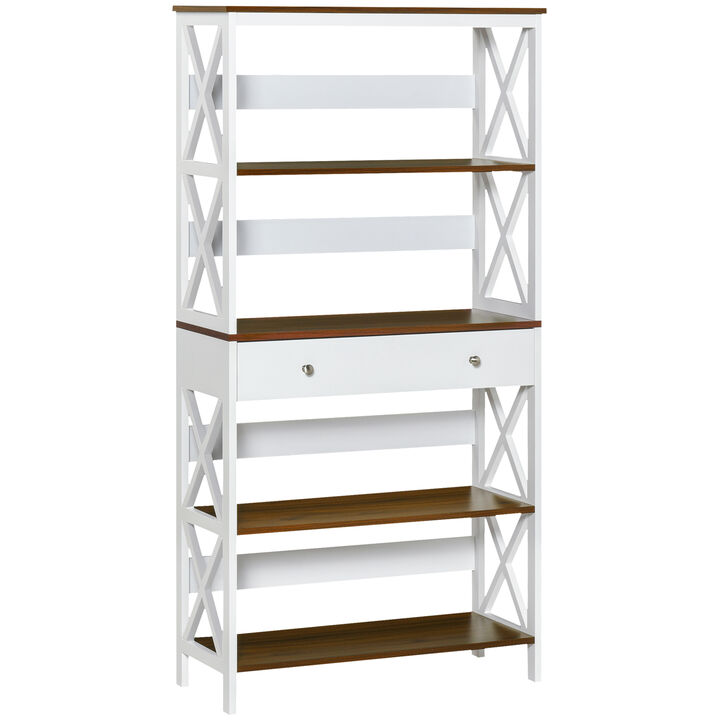 4-Level Bookshelf Display Unit Organizer with Shelves for Living Room, or Office