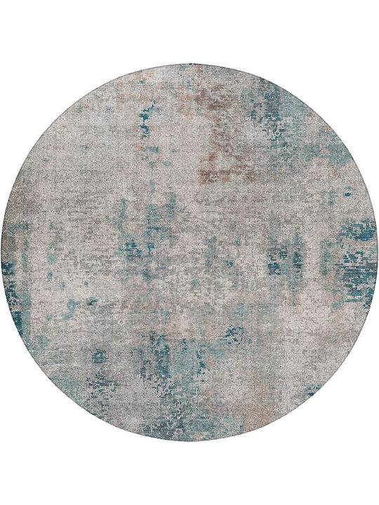 Kochi KC4 Teal 8' Round Rug
