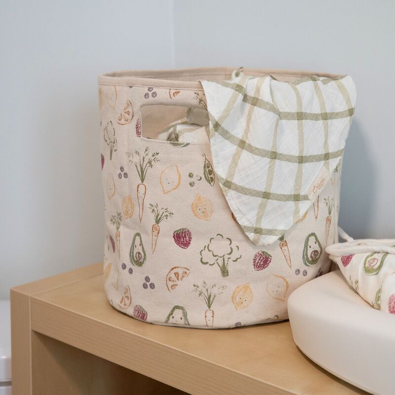 Clementine Fruits & Veggies Canvas Storage Bin image number 7