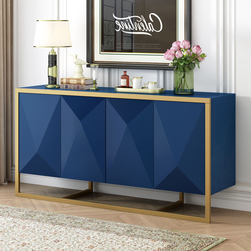 Merax Modern Sideboard Cabinet with Metal Legs