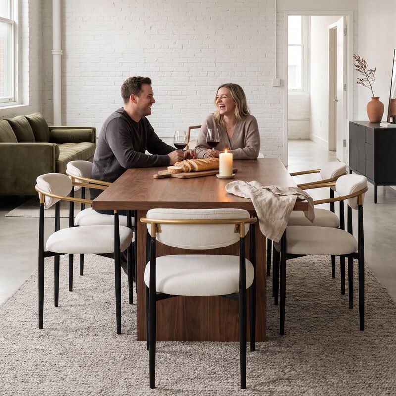COLAMY MATRIX 19.5'' Upholstered Dining Chairs with Arms image number 7