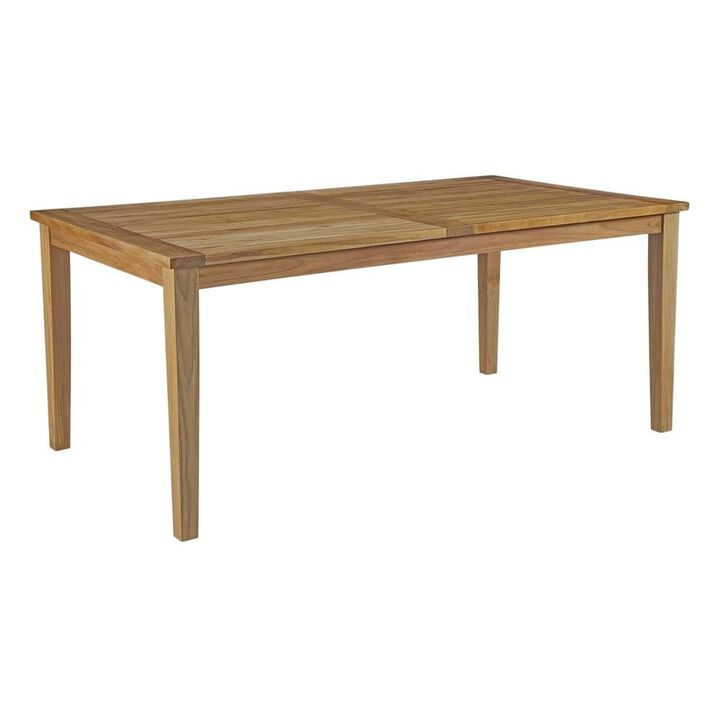 Teak Outdoor Patio Dining Table with Classic Design and Durable Construction