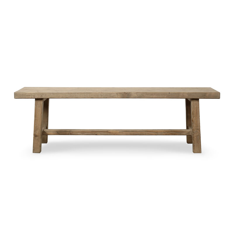 Pine Entryway Bench in Weathered Natural image number 0