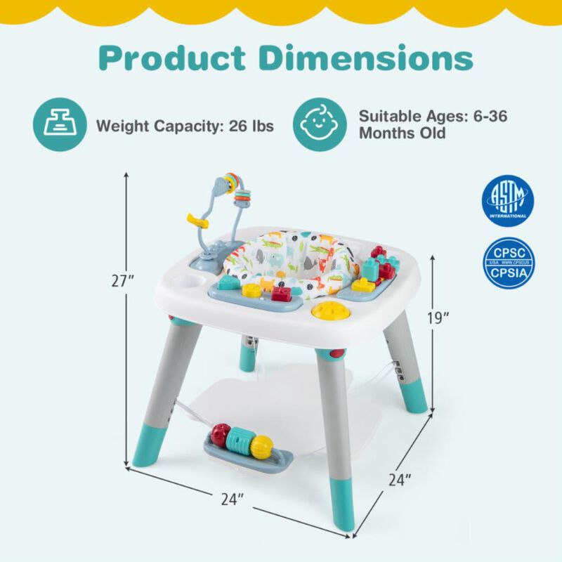 Hivvago 6-in-1 Baby Activity Center Infant Jumper Toddler Table