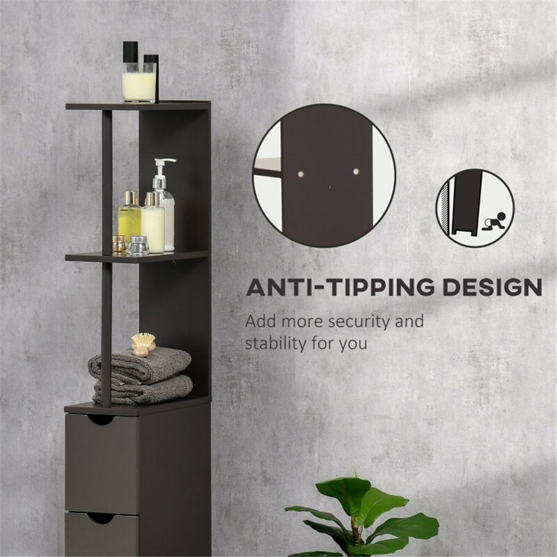 Bathroom Storage Cabinet with Doors & Shelves for Stylish & Space-Saving Organization