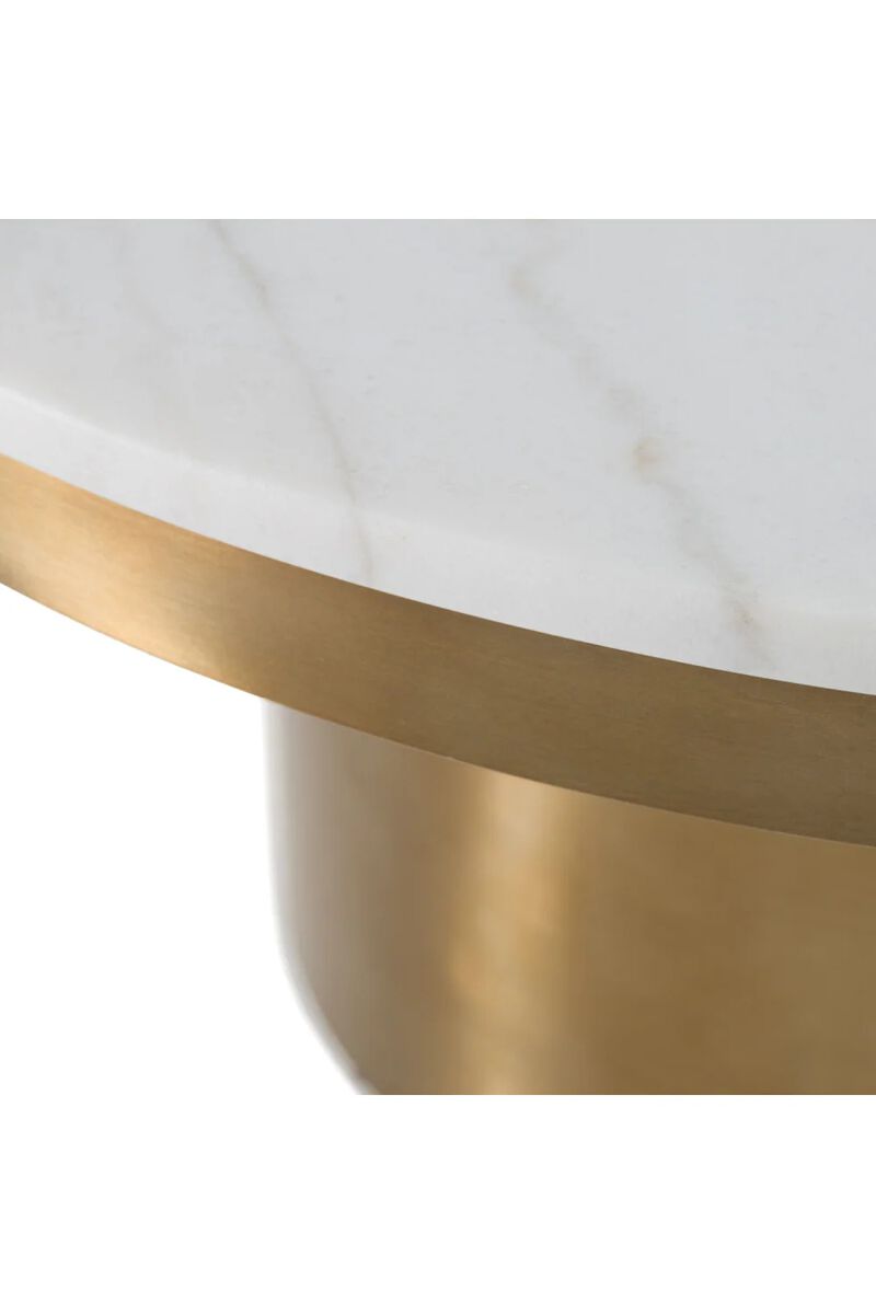 White and Gold Coffee Table | OROA Modern Rocky image number 4