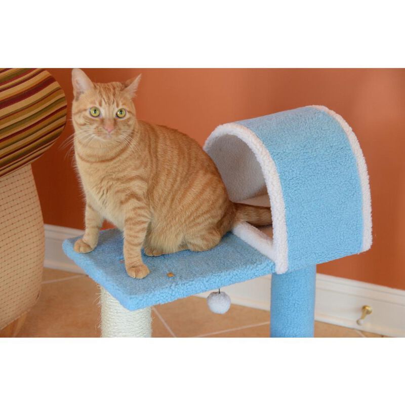 Armarkat 29 Real Wood Cat Tree With Scratcher And Tunnel For Squeeze