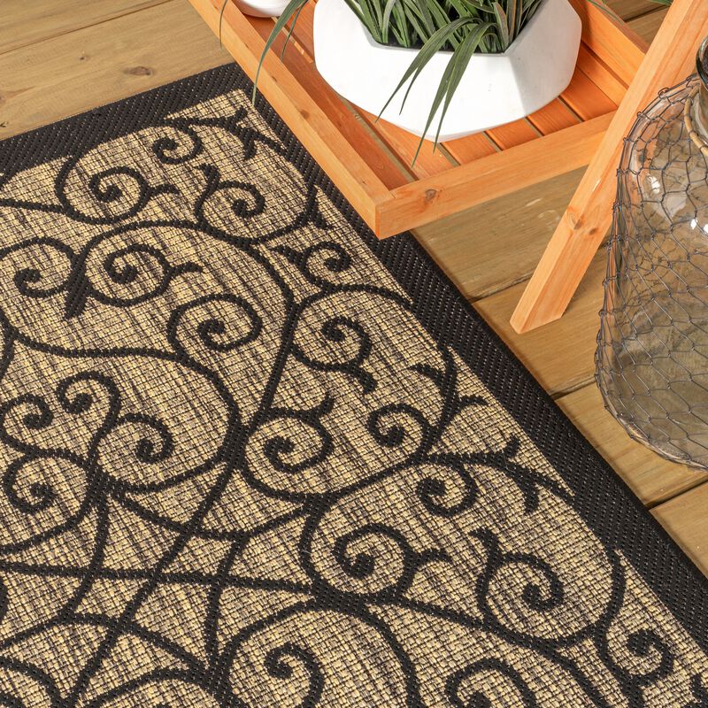 Madrid Vintage Filigree Textured Weave Area Rug