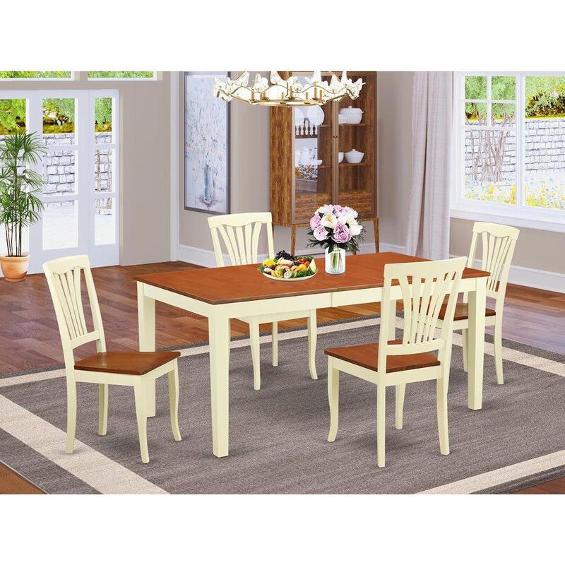 5 Pc dinette set for 4-Dinette Table and 4 Kitchen Dining Chairs