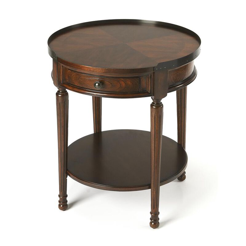Butler Specialty Sampson Side Table with Storage, Dark Brown