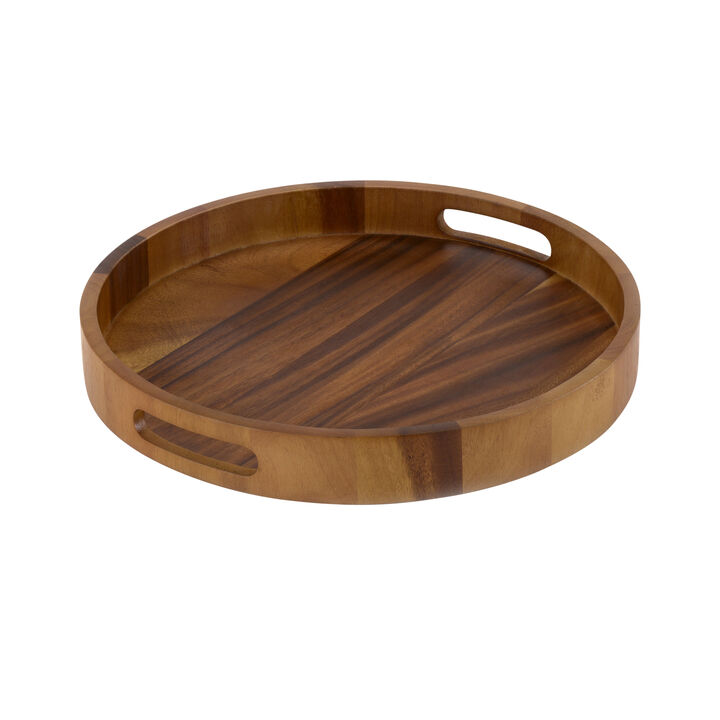 Round Serving Tray - 15" - Solid Bottom