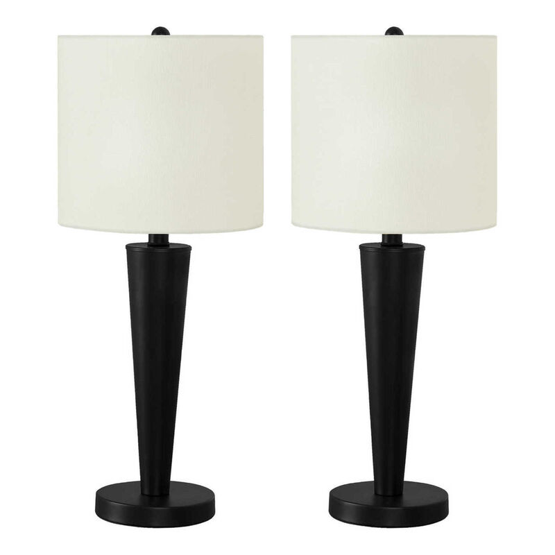 ELEMENT ACE Set of 2 Sleek Contemporary 24-Inch Height Table Lamps with Integrated USB Charging Port Perfect for Bedroom Living Room Office Side Table Bedside Illumination image number 0