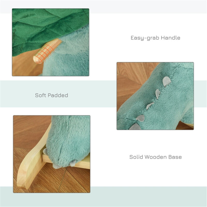 Plush Baby Rocking Horse for 3-6 Year Olds, Safe & Comfortable Ride-On Toy for Kids