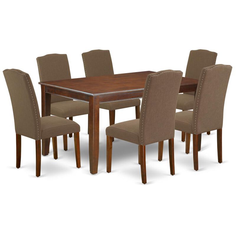 East West Furniture Dining Room Set Mahogany