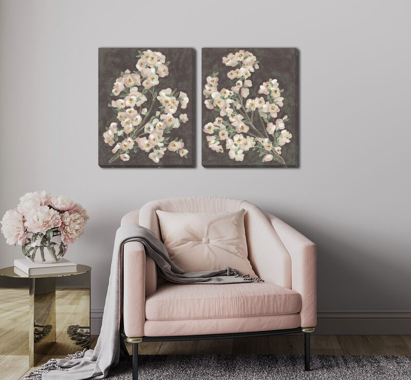 Branch on Burgundy (Set of 2)