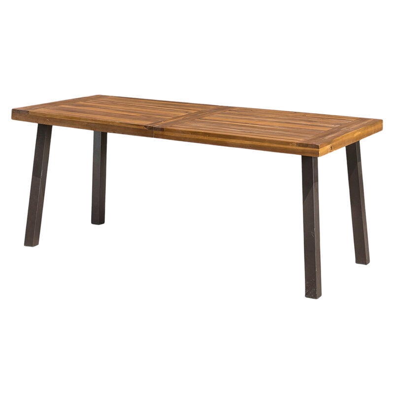 Elegant Acacia Wood Patio Table &ndash; Outdoor Dining Table with Teak Finish image number 0
