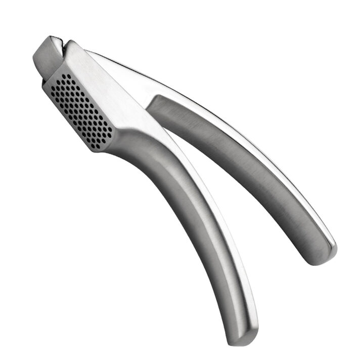 No Peeling Required Garlic Press Stainless Steel with Detachable Handle for Fine Mincing-Premium Garlic Mincer Tool